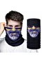 Bearded Face Patterned Baf – Multi-Purpose Neck Collar &amp;   Mask No. 1