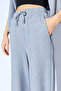 Gray Melange Half-Zip Sweatshirt - Elastic Waistband Drawstring Detailed Pants Set |   Ek100185498 - 6