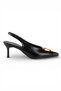 Sasha Gold Buckle Detailed Heeled Shoes - 4