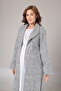 Double-Breasted Design Maternity Nightgown with Winter Dark Gray Thick Dressing Gown - 5