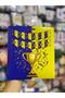 2 Pieces of Standing Balloon Stand Set of 7, 14 Pieces of Fan Yellow-Navy Blue Balloon+Banner - 4