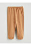 Beige Elastic Waist Baby Boy Sweatpants - 4