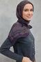 Viscose Velora Scarf Four Seasons Dark Plum 90X90 - 5