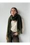 Large Size Soft Boucle Knit Scarf Women's Forest Green - 4