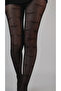 Women's Turquoise Patterned Black Daymod Pantyhose - 5