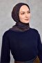 Viscose Velora Scarf Four Seasons Mixed Pattern Eggplant Purple 90X90 - 6