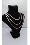 Stainless Steel 3-Piece Italian and Thin Chain Zircon Stone Necklace - 4