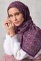 Viscose Velora Scarf with Clover Pattern, Vibrant Purple, Durable, Four Seasons, 90X90 - 4