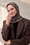 Viscose Velora Scarf with Clover Pattern Petrol Green Tok Duruşlu 90X90