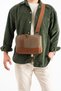Canvas Fabric Crossbody Bag Unisex Tablet Bag Shoulder Bag with Strap