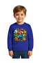 Unisex Super Mario Printed Children's Sweatshirt 3 Thread Raised - 2