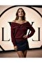 Draped Soft Textured Knitwear Sweater with Madonna Collar Ring Accessory