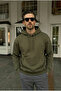 Men's 3 Thread Sh Fleece-Lined K Hooded Khaki Kangaroo Sweatshirt Ls-89009 - 4