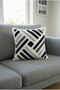 Punch Embroidery Pattern 3D Digital Printed Round Punch Patterned Gray Theme 4-Pack Cushion Covers - 4