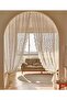 2 Pieces of Sheer Curtains, polyester fiber lace gauze curtains, lightweight, breathable, sui
