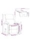 Recliner Chair Cream Fabric - 3