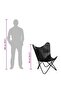 Butterfly Chair Black Real Leather - 6