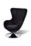 Armchair with Egg Shape Black - 4