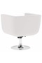 Bar Stool White Faux Leather - 4
