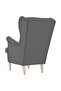 Armchair Dark Grey 74x84x100 cm Fabric - 5
