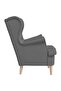 Armchair Dark Grey 74x84x100 cm Fabric - 4