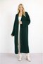 Women's Modest Maxi Length Long Sleeve Sporty Chic Knit Cardigan Jacket Suitable for Curve - 5