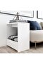 Side Table White 50x26x50 cm Engineered Wood