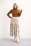 Women's Long Sleeve Crew Neck Colorful Tiered Sporty Chic Modest-Friendly Knit Design Dress - 3