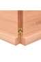 Table Top Light Brown 160x50x(2-4)cm Treated Solid Wood Live Edge - 4