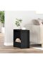 Side Table Black Oak 50 x 26 x 50 cm Engineered Wood - 2