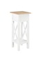 Side Table White 27x27x65.5 cm Wood - 5