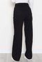 Women's Palazzo Jeans - High Waist, Straight Leg - Black - 4