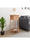 Side Table with Drawer 25x25x60cm Solid Wood Walnut