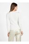 Long Sleeve Corded Fabric Logo Buttoned Vonn Women's White Knitwear W6Rr58Z2Yk2-G1O6 - 4