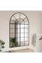 Wall Mirror Black 100x150 cm Arch Iron