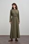 Khaki Belt Buckle Dress