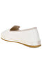 Women Round Toe Canvas Slip-On Loafers in Off White - 3