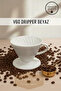 V60 - موزع القهوة - سيراميك - لتحضير القهوة - أبيض - 6
