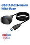 كابل تمديد USB 3.0 أسود بطول 1.5 متر، قاعدة توصيل، كابل تمديد USB 3.0 ذكر إلى أنثى، USB 3.0 E - 8