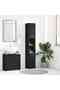 Bathroom Cabinet Black 30x30x183.5 cm Engineered Wood