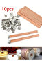 10pcs Wooden Candles Wick With Sustainer Tab Candle Wick Core For DIY Candle Making Supplies Hand... - 7