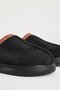 Black Suede Ethnic Patterned Slippers - 2