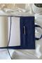 Dark Blue 24X17 cm Water Repellent Fabric Book Bag - Minimalist Design” - 2