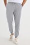 Men's 3-Piece Navy Blue-Grey-Black Regular Fit Lace-Up Waist Jogger Pants with Pockets and Elastic Cuffs - 3