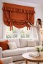 Tile Buldan Linen Retro Background Curtain with Binding Details (100% Cotton Buldan Fabric)