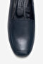 Women's Square Heeled Classic Shoes Real Leather Mt 13312 Dark Blue - 2