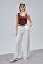White Palazzo Wide-Leg Woven Trousers - 6