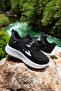 Boys' Hook-and-Loop Comfortable Sole Daily Sneakers School Shoes Black White - 3