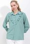 Women's Çağla Ruffle Detailed Long Sleeve Stylish Shirt Hzl25W-Bd1202231