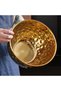 Stainless Steel Gold Forged Korean Style Mixing Bowl 20 cm Gold